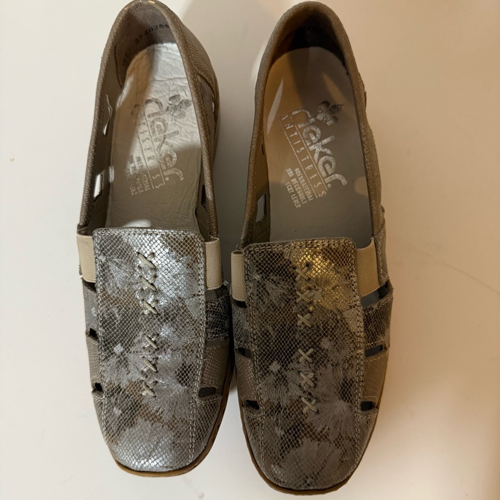Rieker Silver patterned Loafers